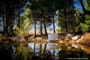 camping fridge in the bush