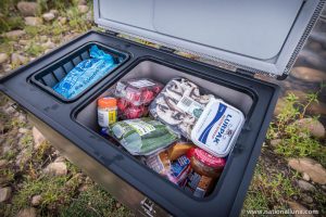 60 litre double din compartment fridge freezer